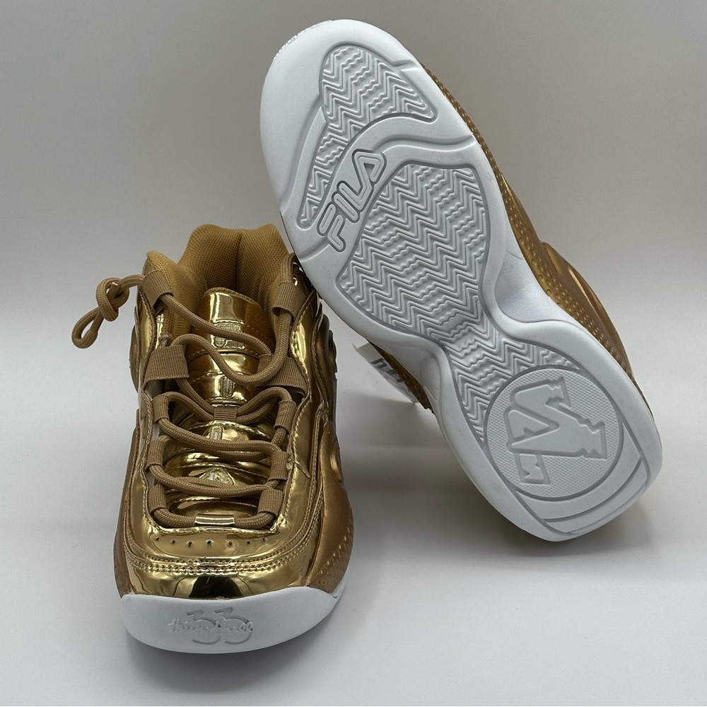 Fila Grant Hill 3 Metallic Gold Athletic Basketball Shoes Sz Men 7 Women… - Picture 5 of 8
